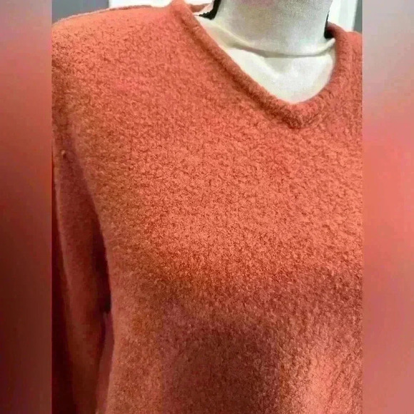 AKA Eddie Bauer Vintage Rust Orange Wool Sweater Women - Size Large - Picture 2 of 4